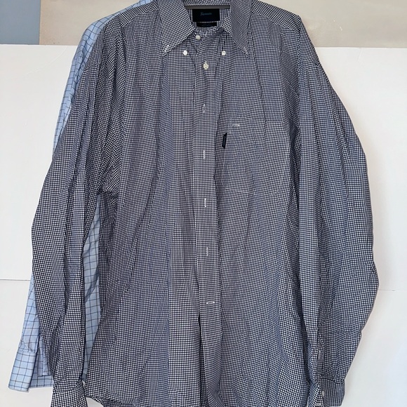 3 Façonnable Button down men’s shirts. 2XL Tall Blue Plaid - Picture 3 of 6